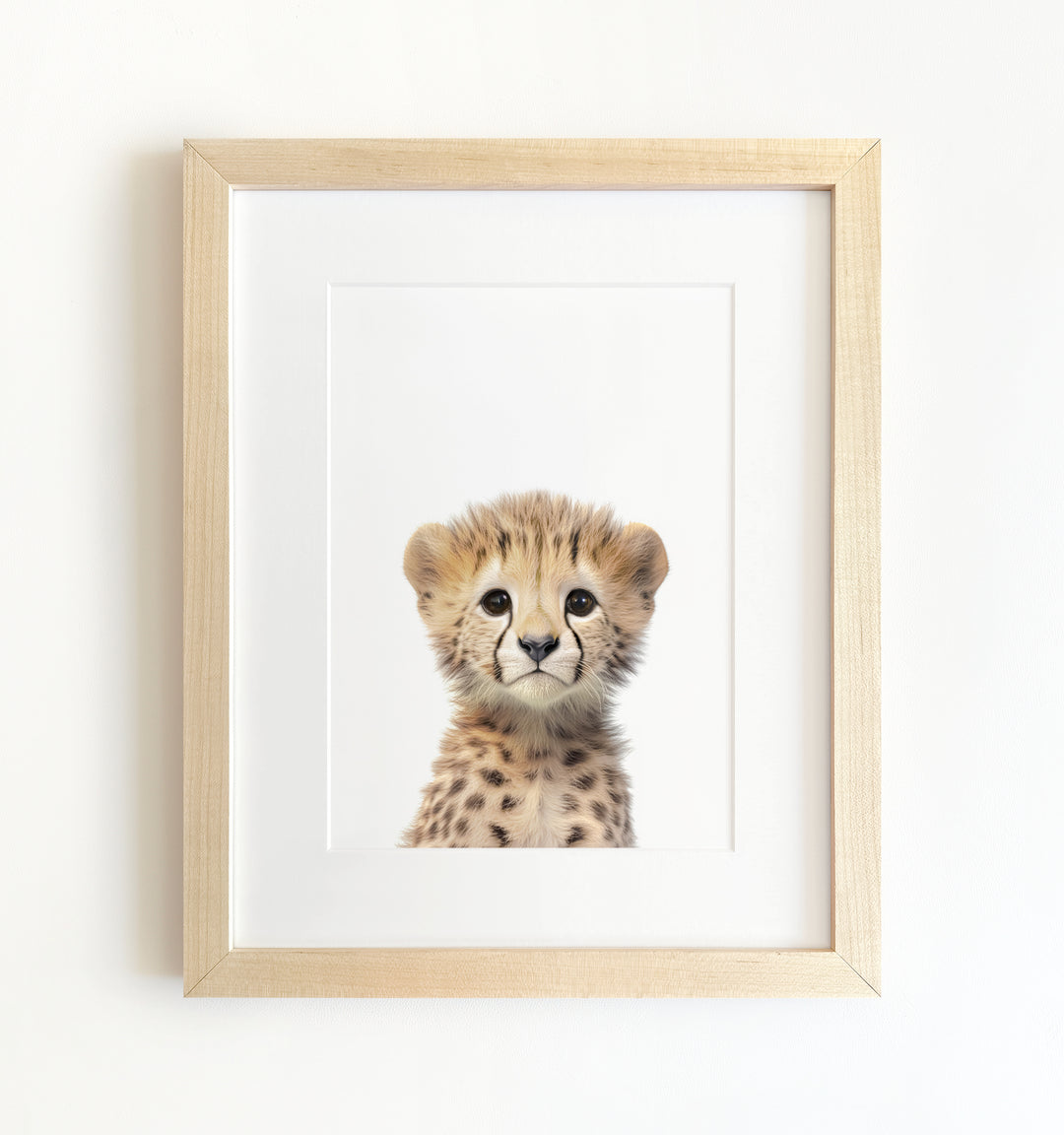 Framed Baby Safari Animals Nursery Decor - African Animals Set of 6