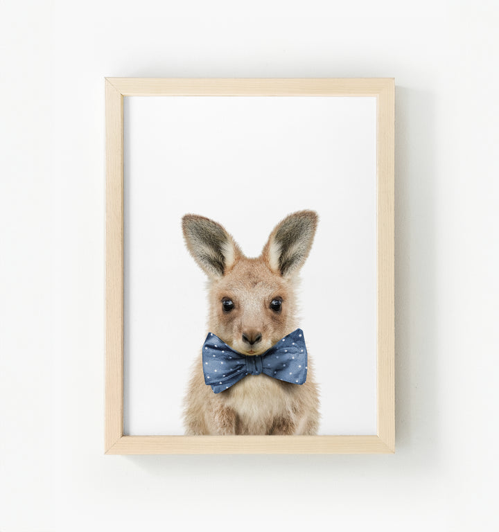 Baby Kangaroo Framed Canvas