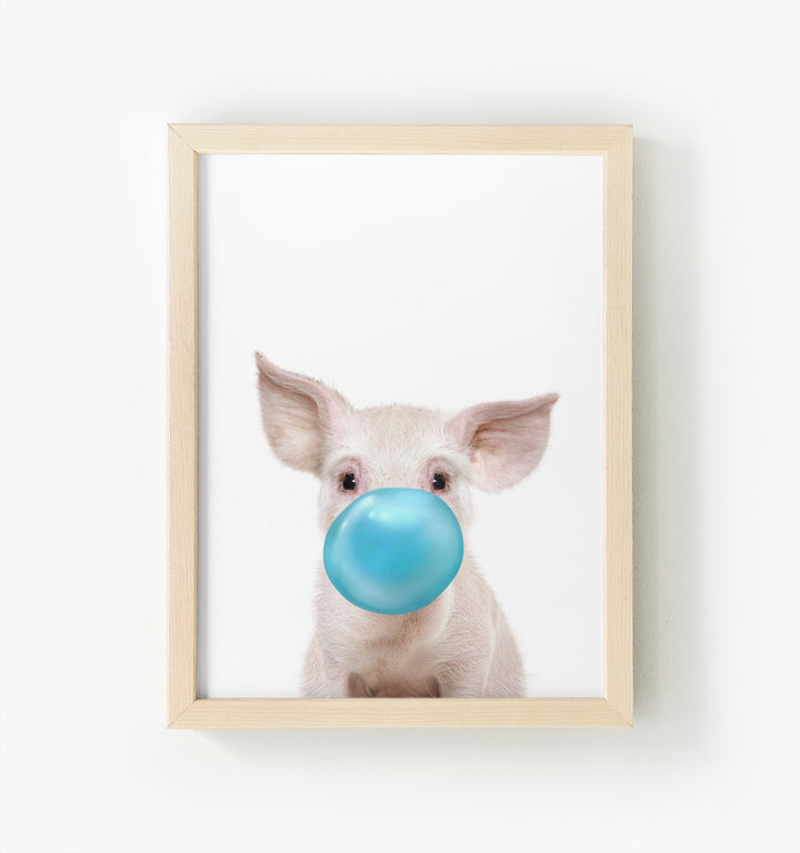 Baby Pig No. 2 Framed Canvas