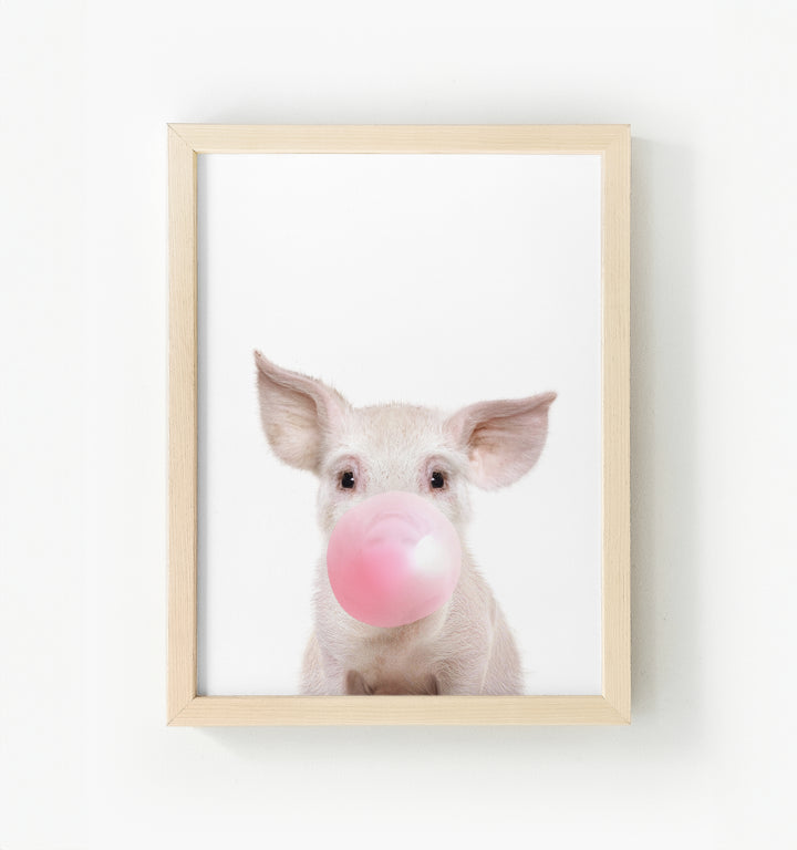 Baby Pig No. 2 Framed Canvas