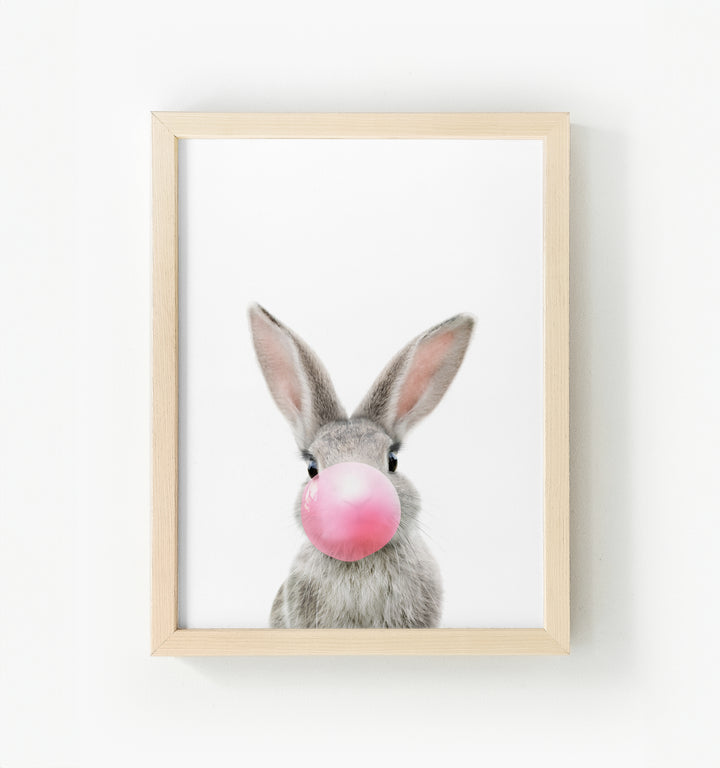 Baby Rabbit Framed Canvas