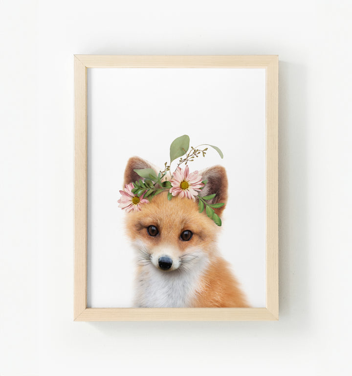 Baby Fox Framed Canvas