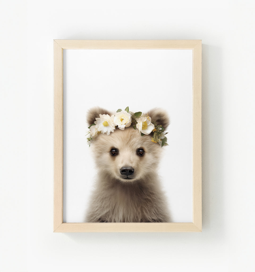 Baby Grizzly Bear Framed Canvas