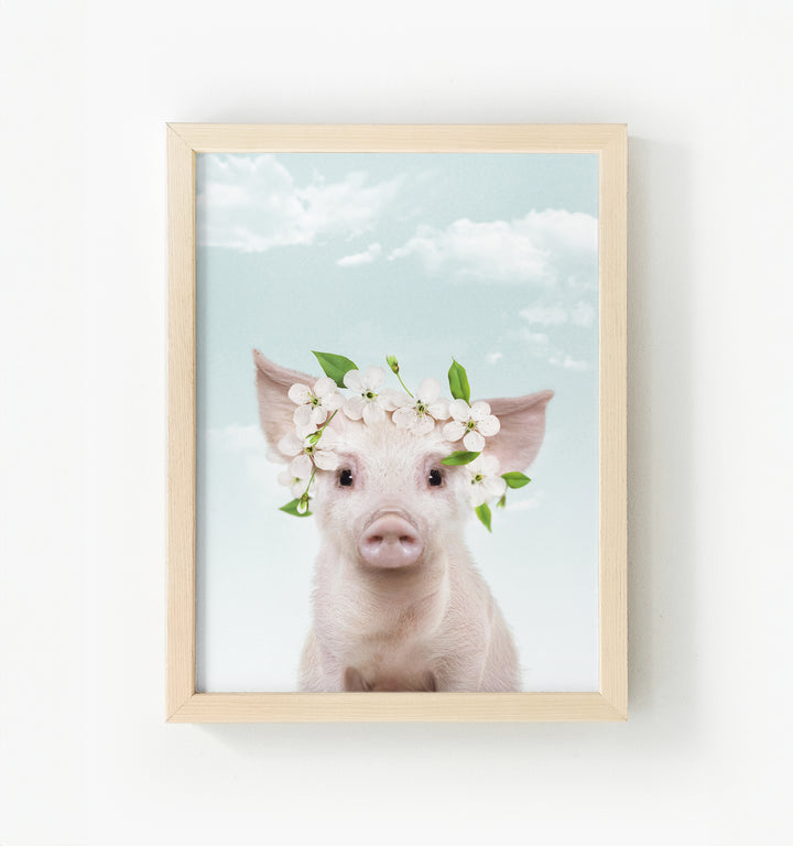 Baby Pig No. 2 Framed Canvas