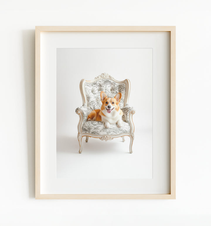 Corgi Dog on Chair