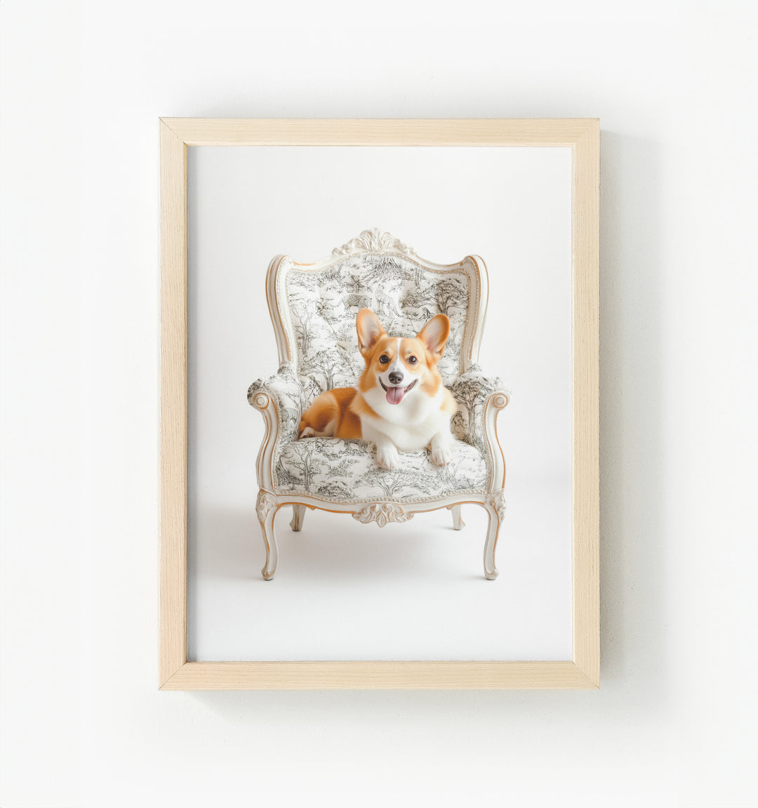 Corgi Dog on Chair