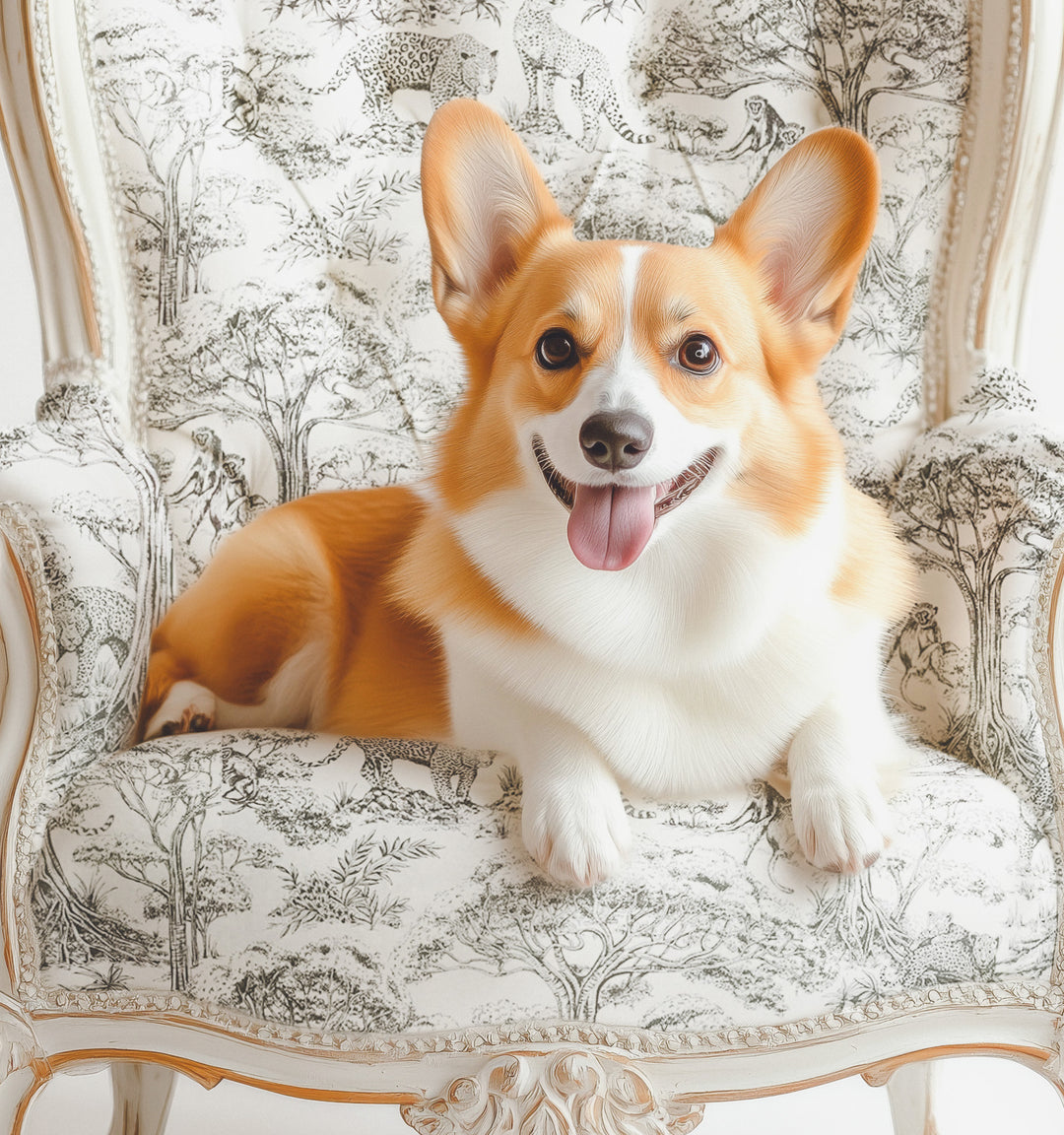 Corgi Dog on Chair