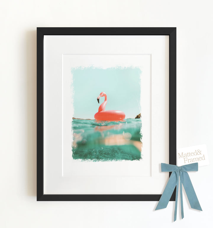 Flamingo Float Framed Art