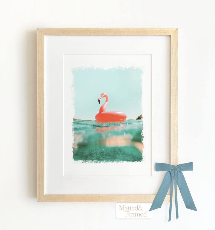 Flamingo Float Framed Art