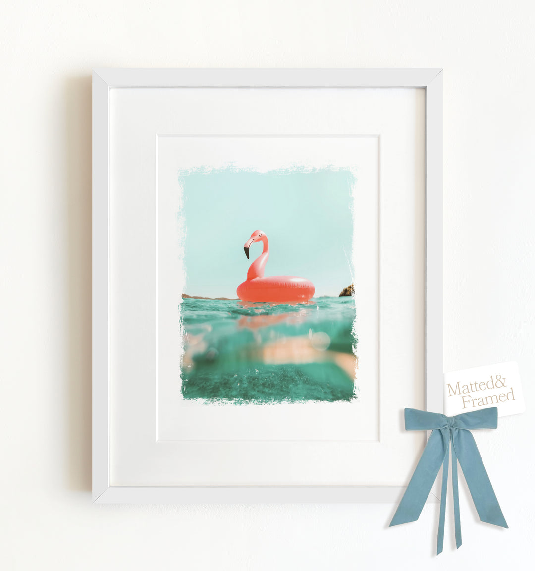 Flamingo Float Framed Art