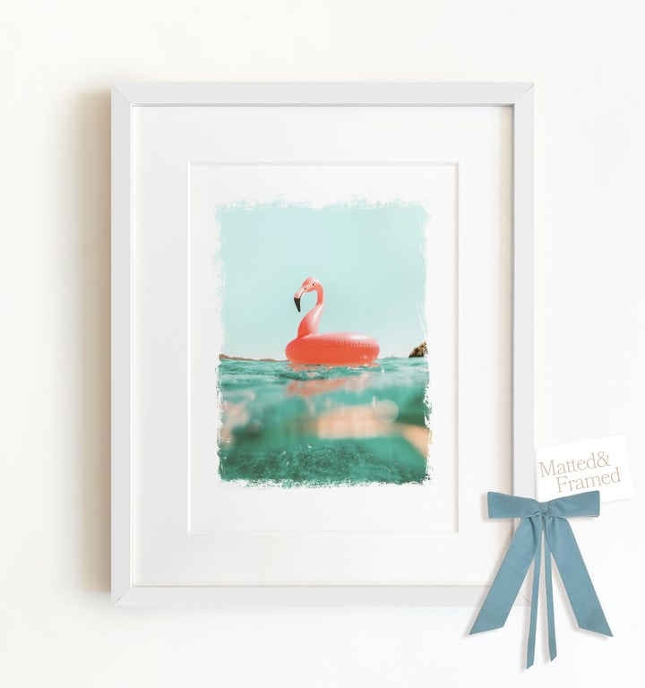 Flamingo Float Framed Art