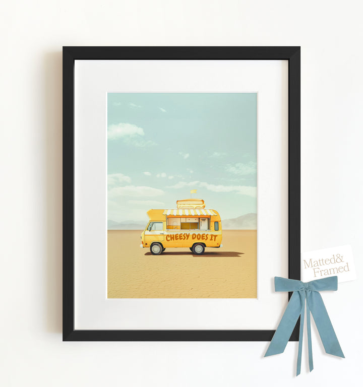 Cheesy Does It Food Truck Art Framed Art