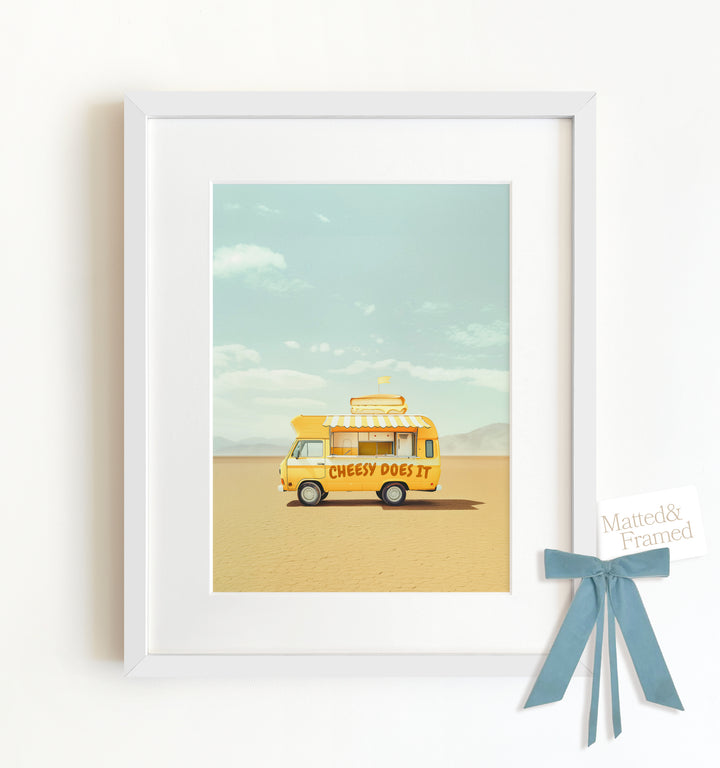 Cheesy Does It Food Truck Art Framed Art