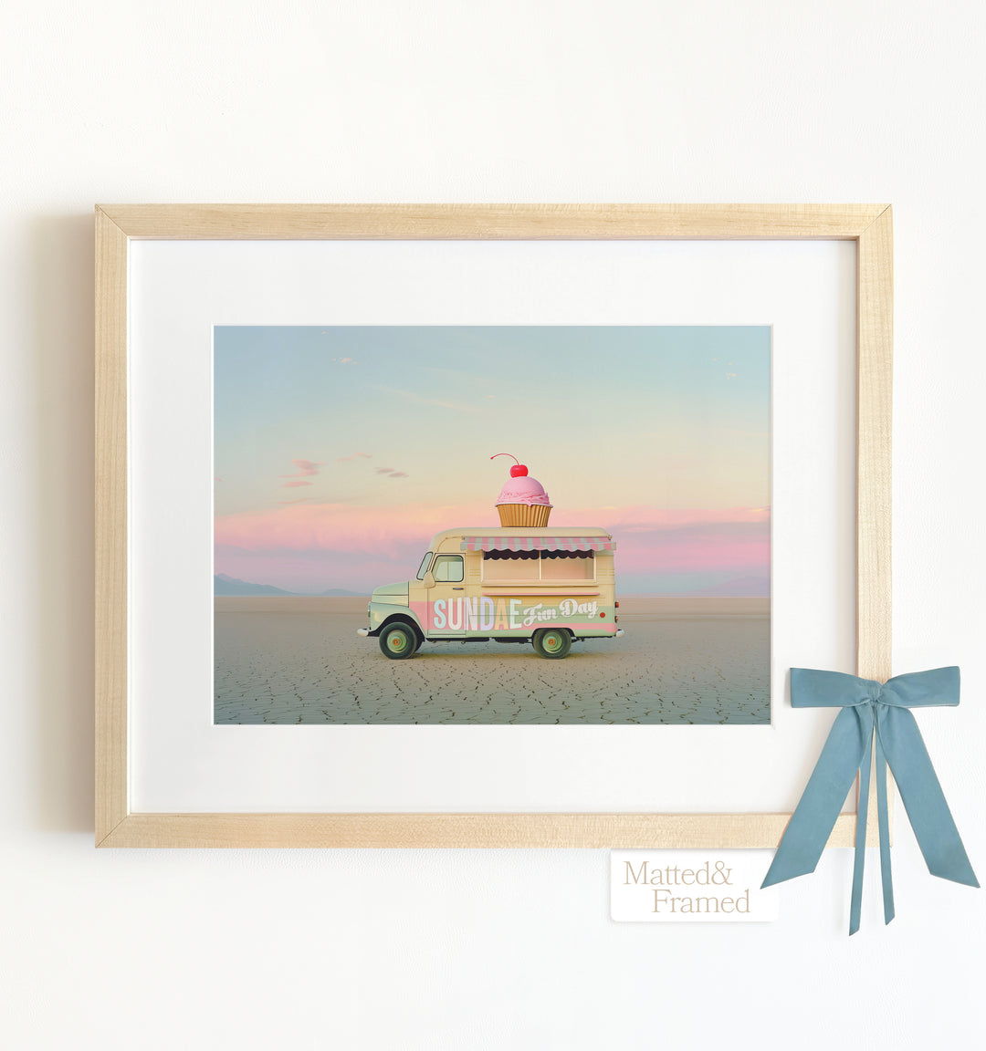 Sundae Fun Day Food Truck Art Framed Art