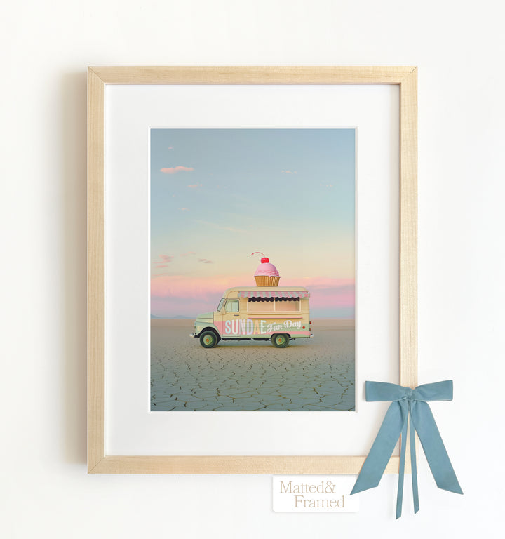 Sundae Fun Day Food Truck Art Framed Art