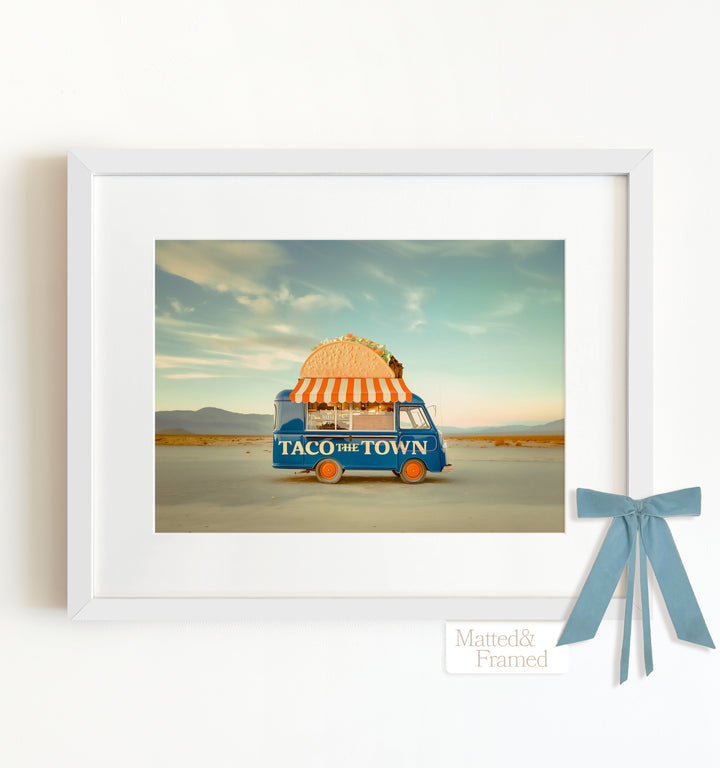 Taco the Town Food Truck Art Framed Art