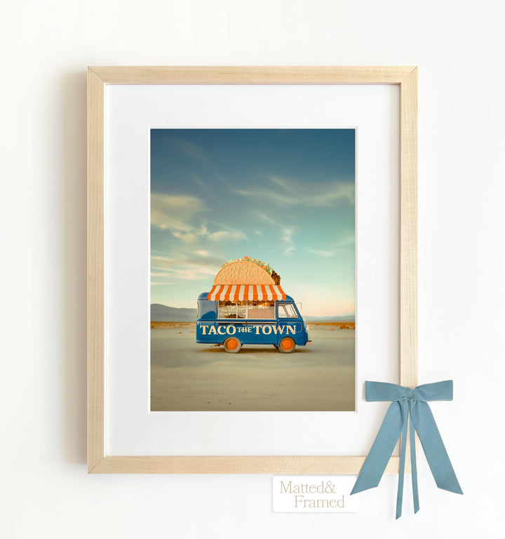 Taco the Town Food Truck Art Framed Art