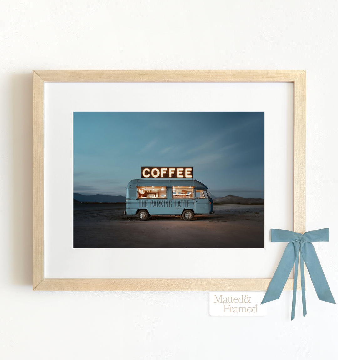 The Parking Latte Food Truck Art Framed Art