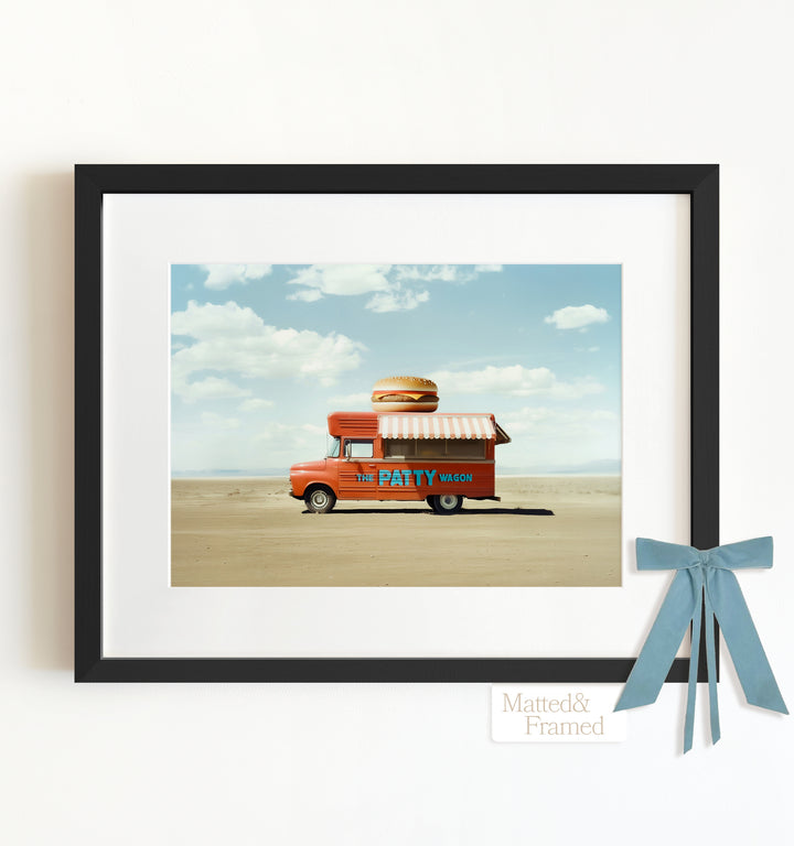 The Patty Wagon Food Truck Art Framed Art