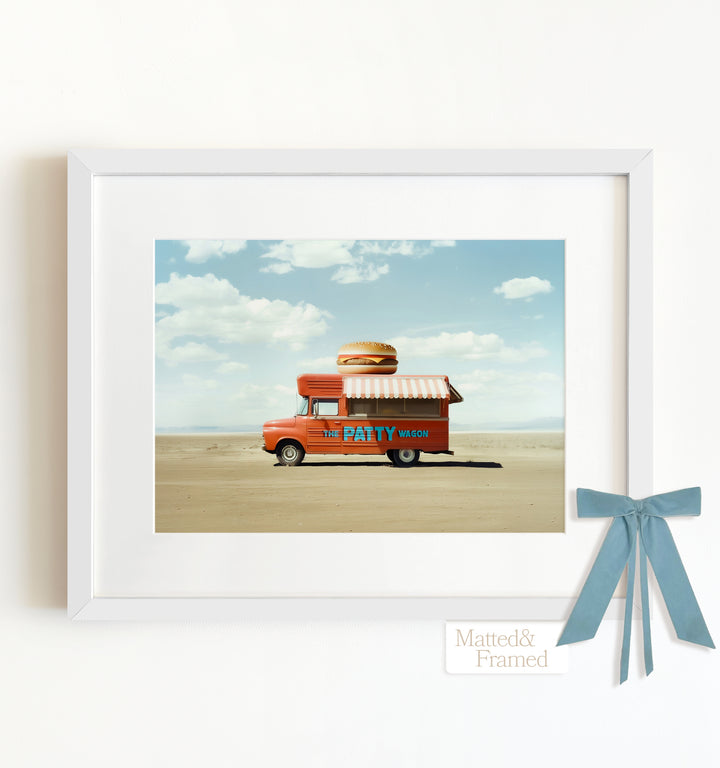 The Patty Wagon Food Truck Art Framed Art