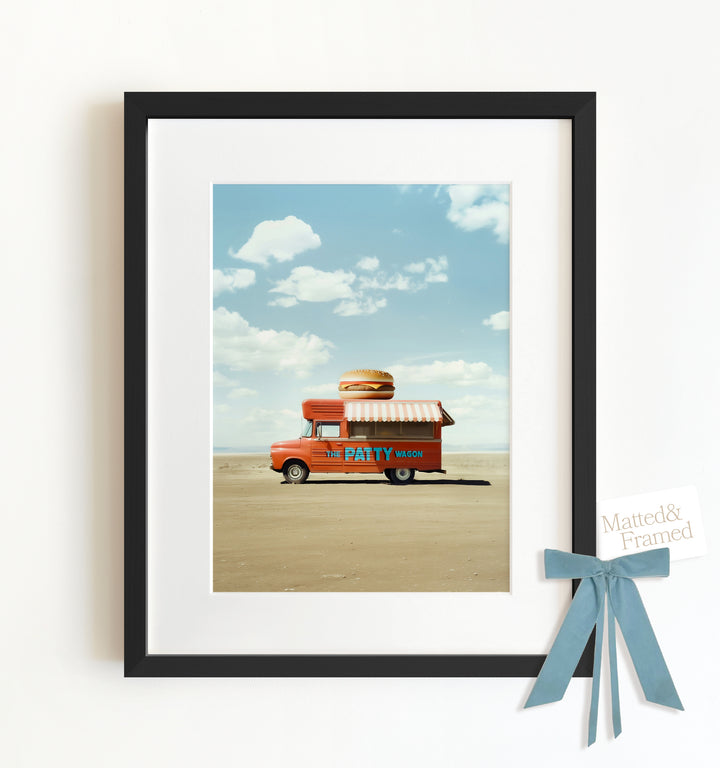 The Patty Wagon Food Truck Art Framed Art