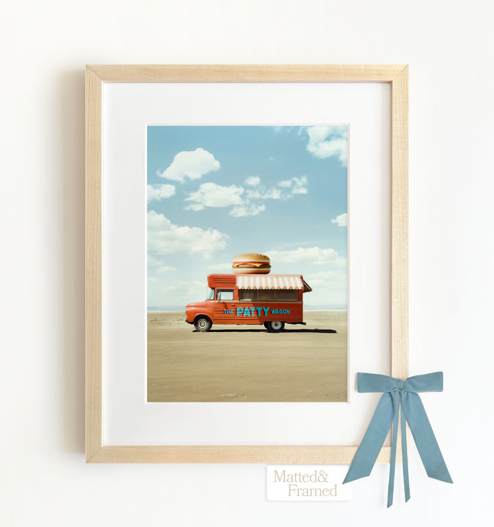 The Patty Wagon Food Truck Art Framed Art