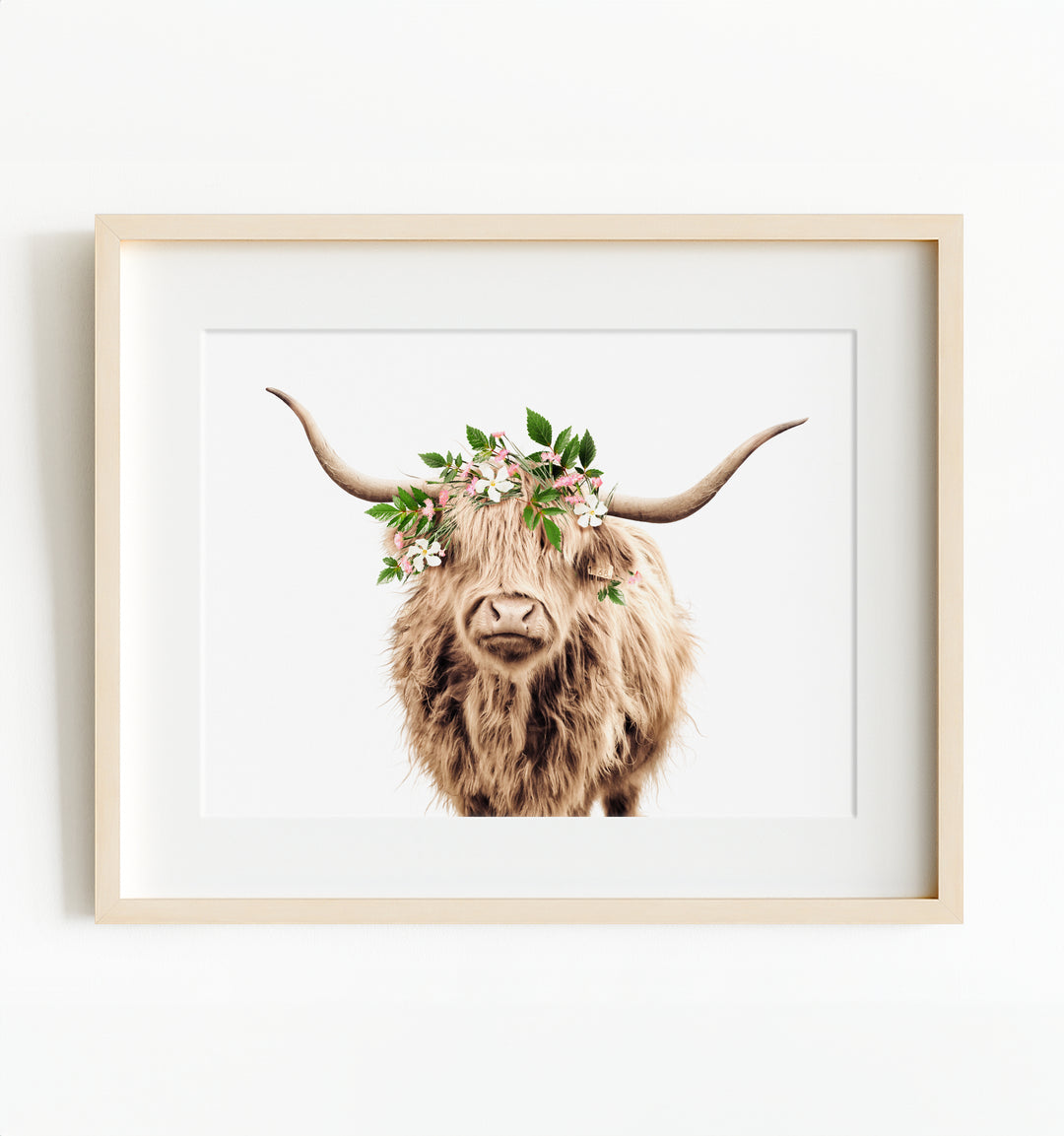 Highland Cow with Flower Crown