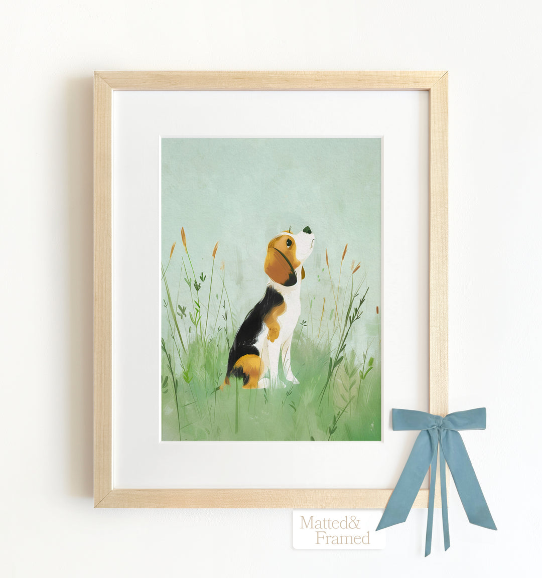 Framed Nursery Art Picture Book Puppies