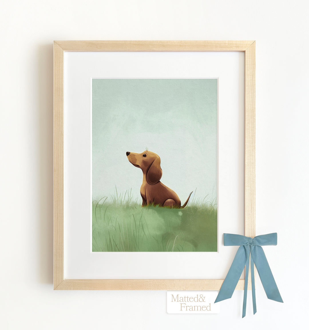 Framed Nursery Art Picture Book Puppies