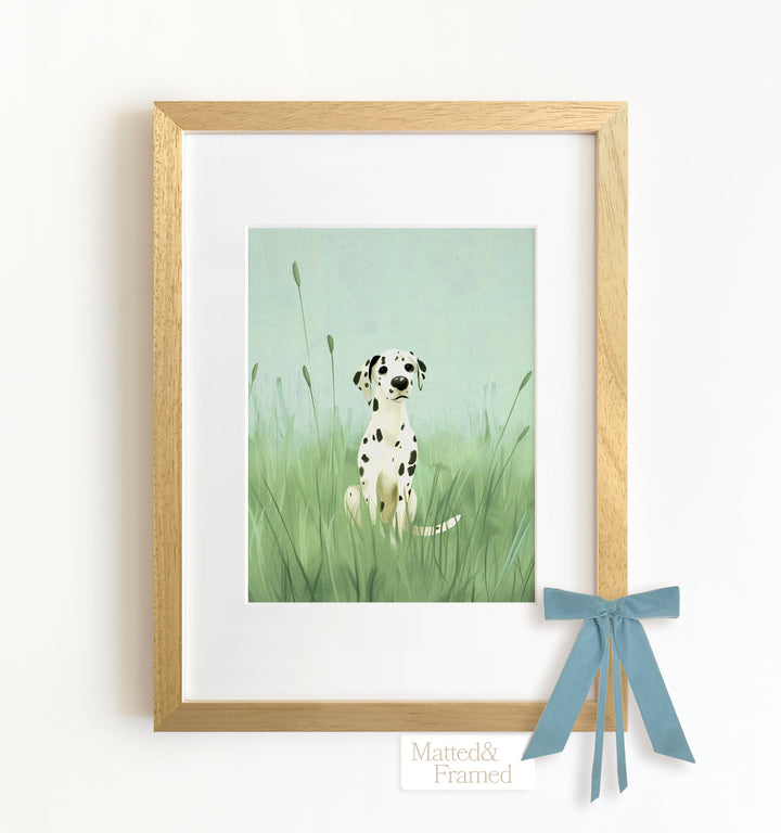 Framed Nursery Art Picture Book Puppies