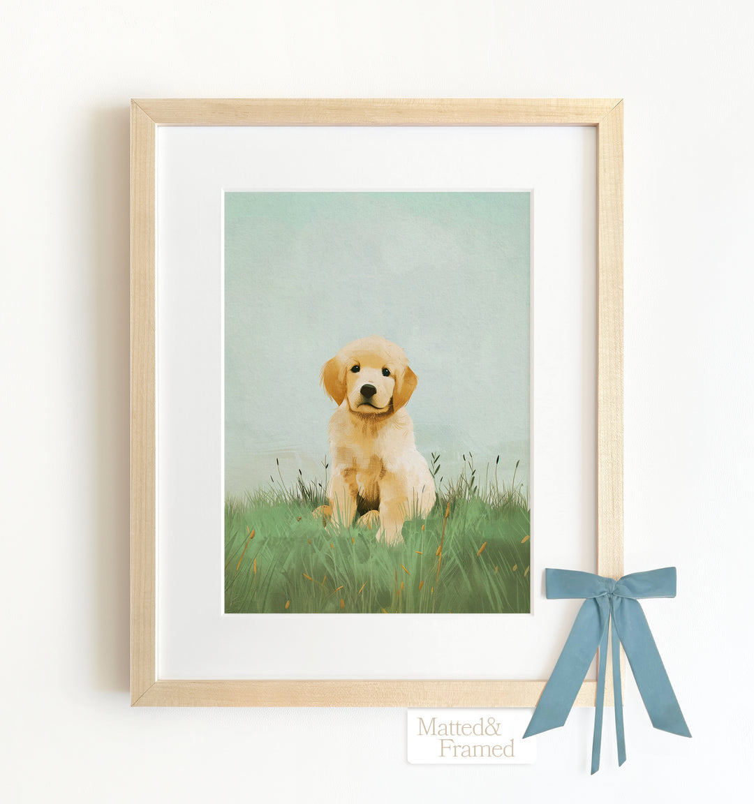 Framed Nursery Art Picture Book Puppies