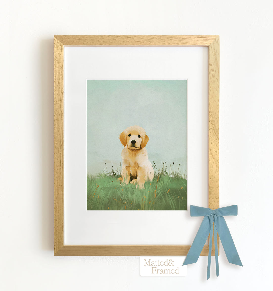 Framed Nursery Art Picture Book Puppies