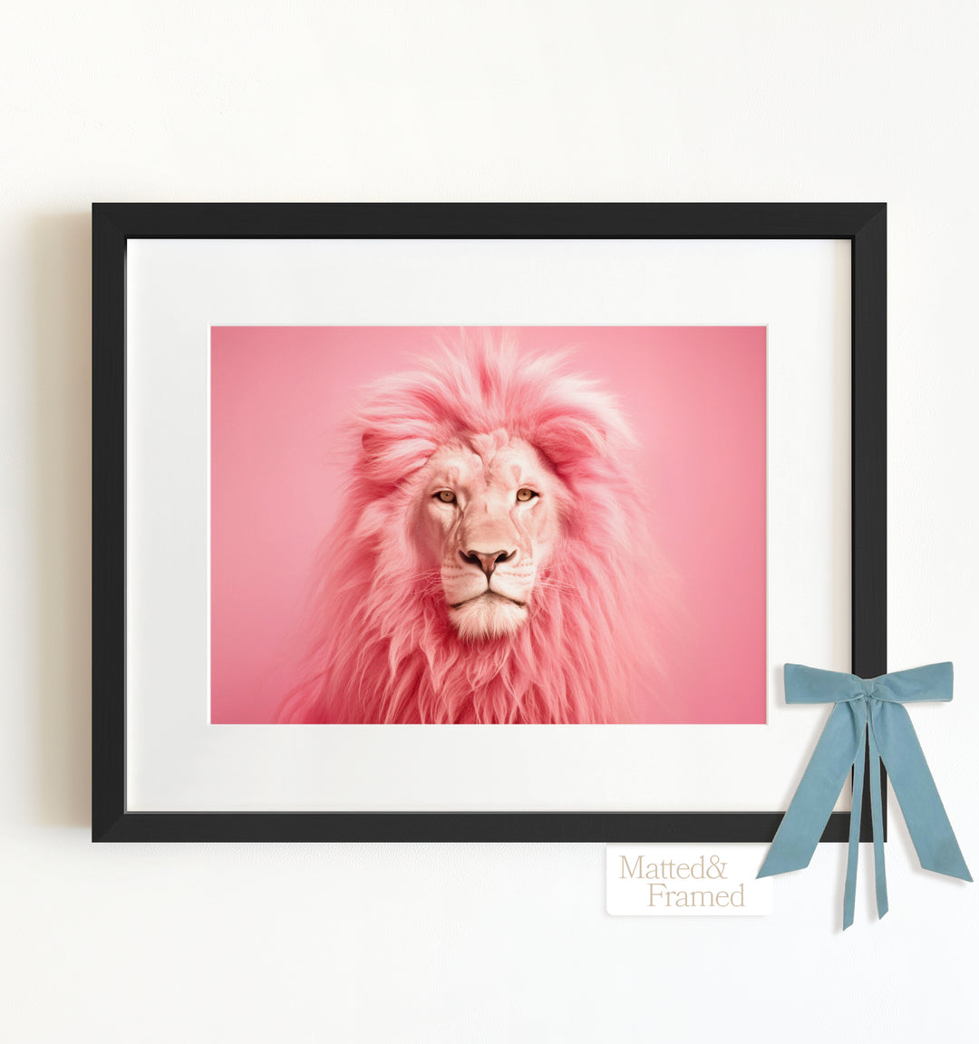 Pink Lion Framed Art