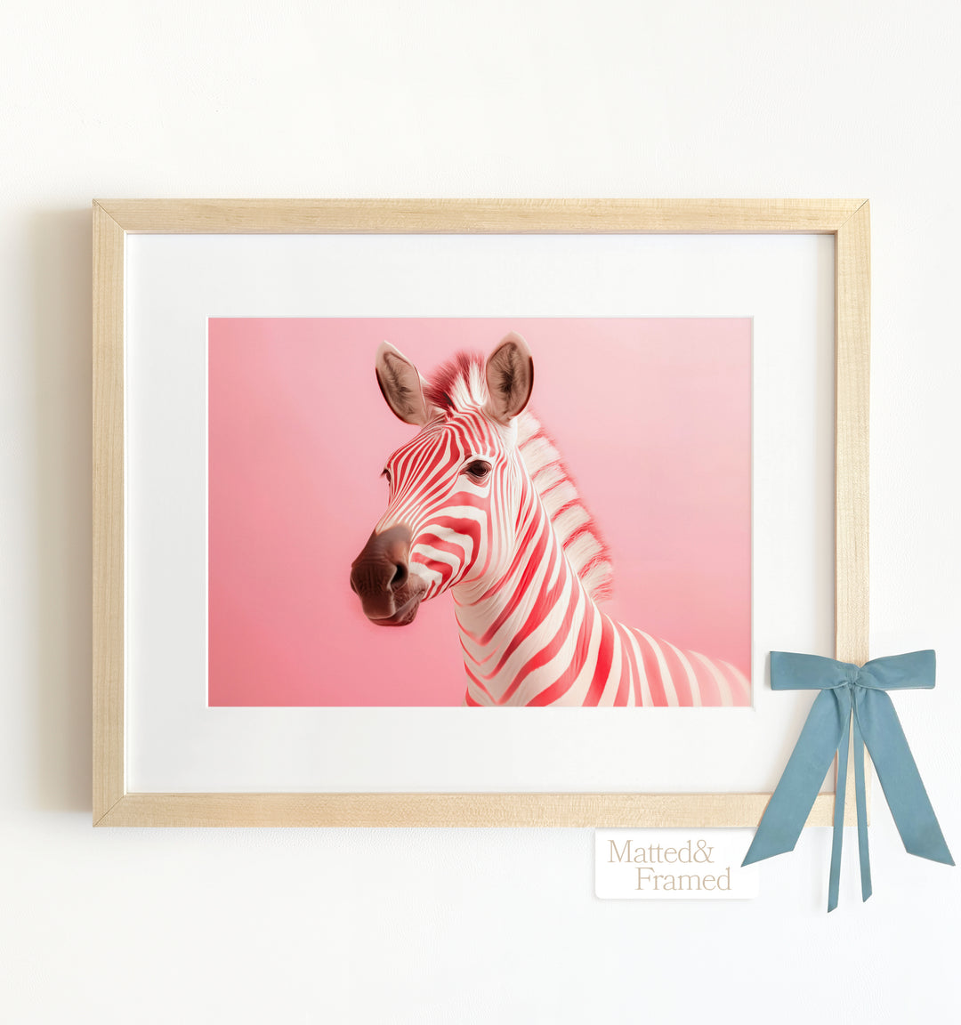 Pink Zebra Framed Art