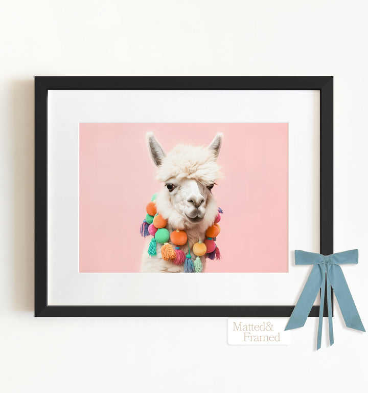 Rainbow Alpaca Framed Art