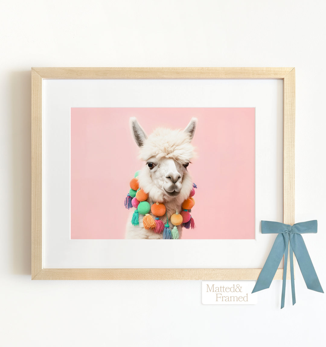 Rainbow Alpaca Framed Art