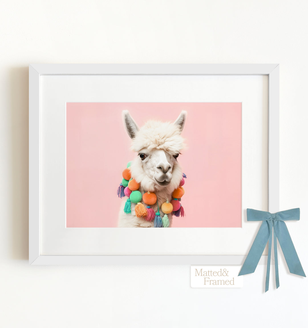 Rainbow Alpaca Framed Art