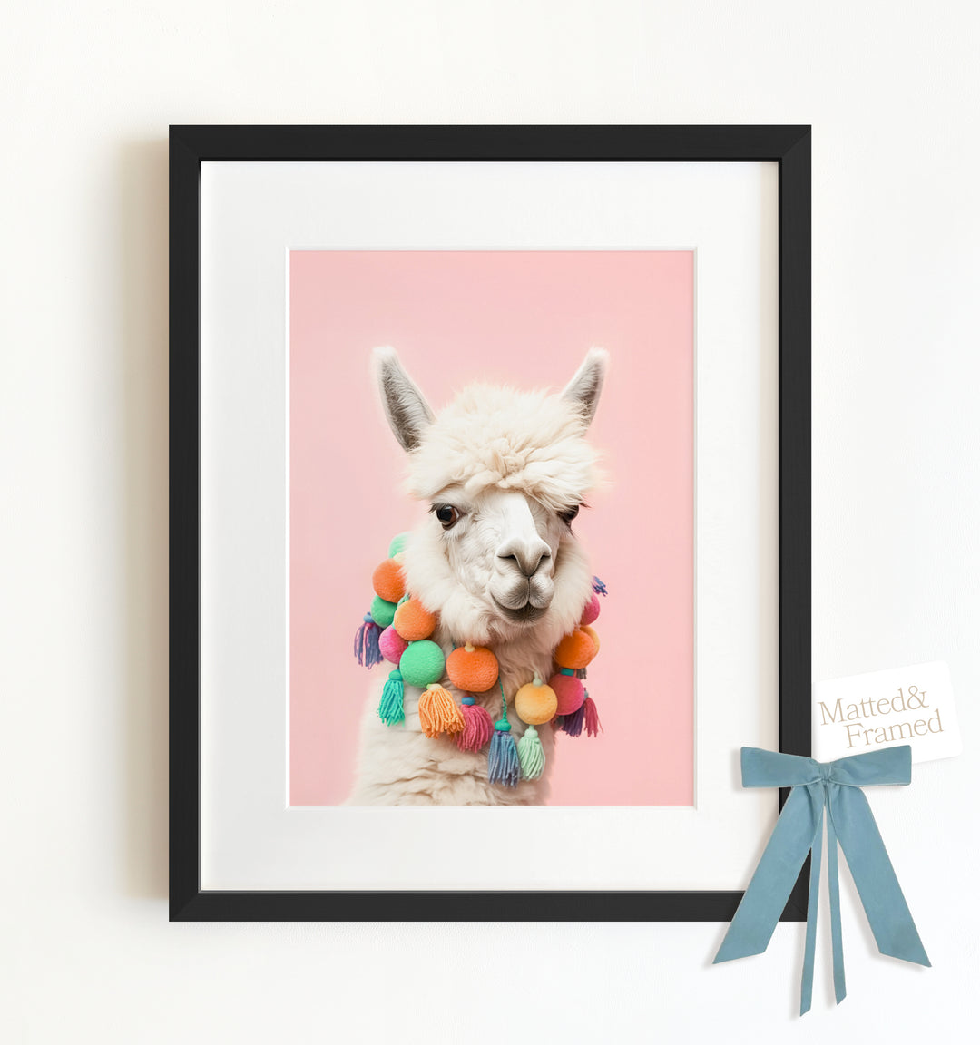 Rainbow Alpaca Framed Art