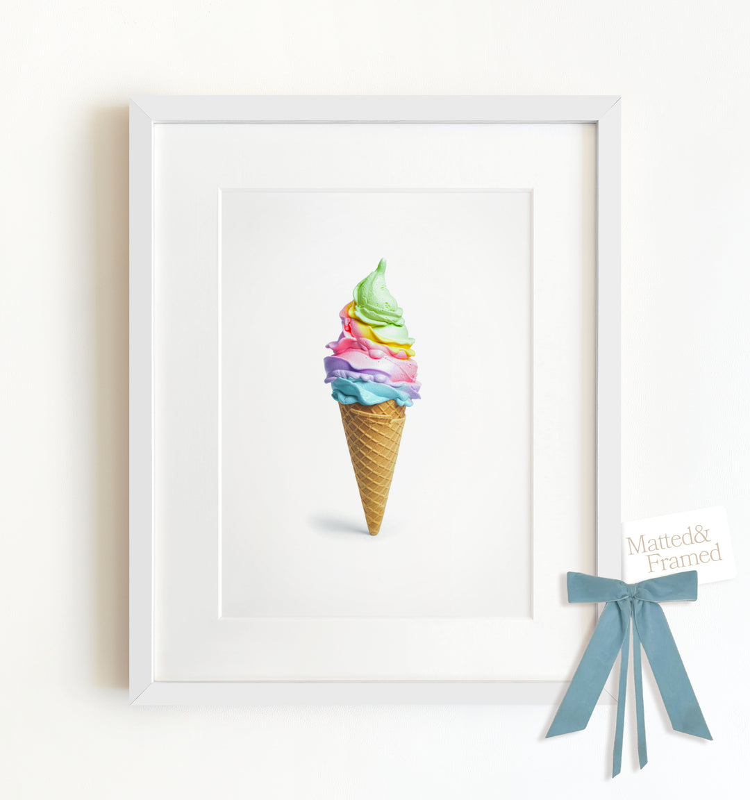 Rainbow Ice Cream Framed Art