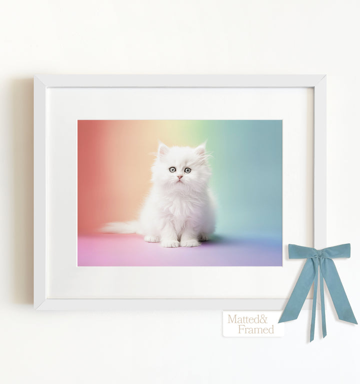 Rainbow Kitty Framed Art