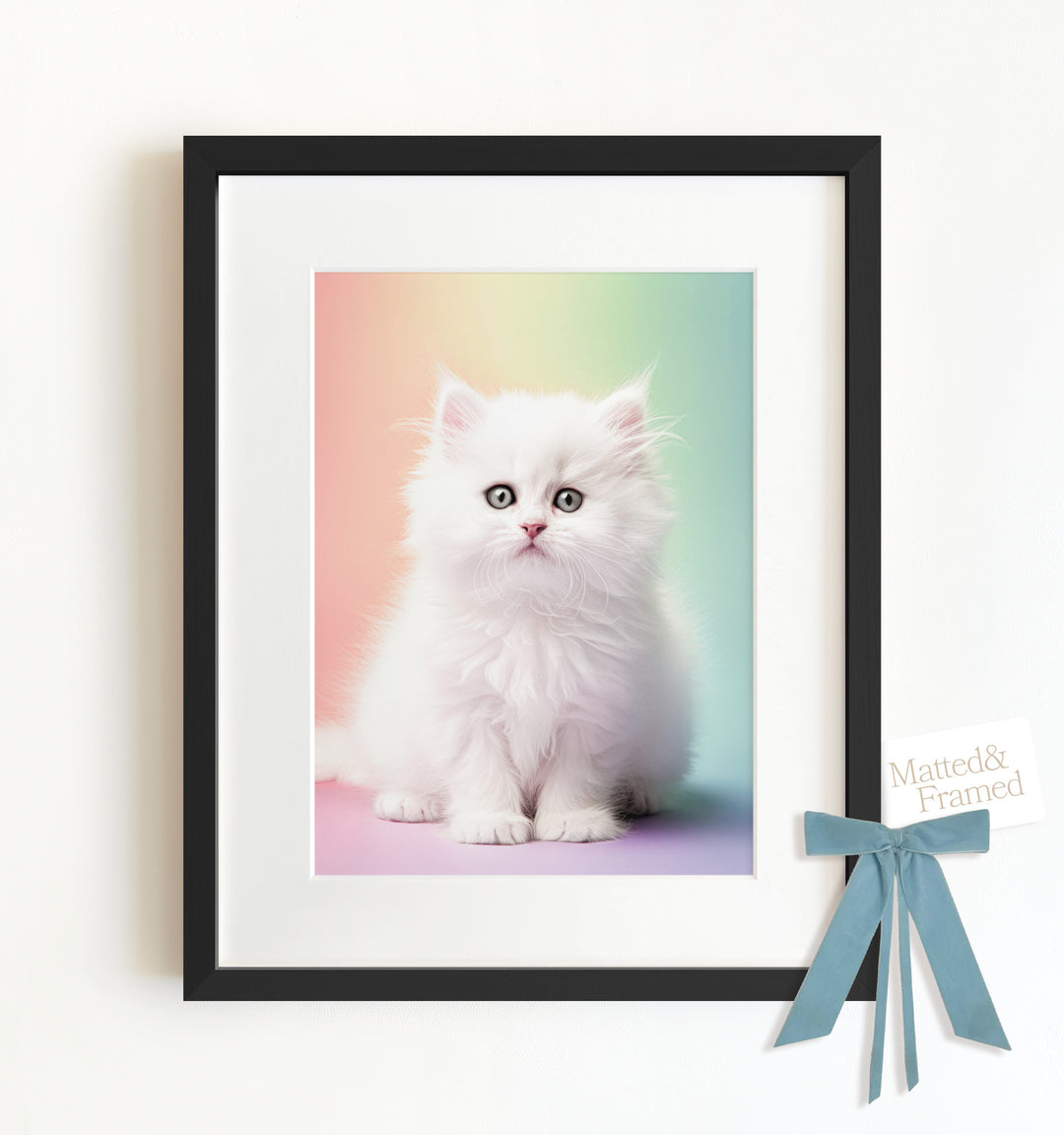 Rainbow Kitty Framed Art