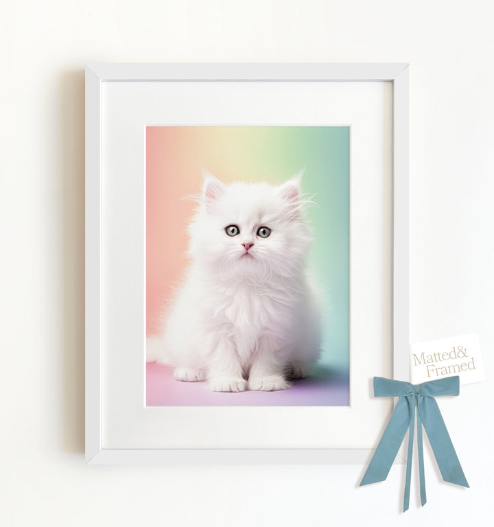 Rainbow Kitty Framed Art