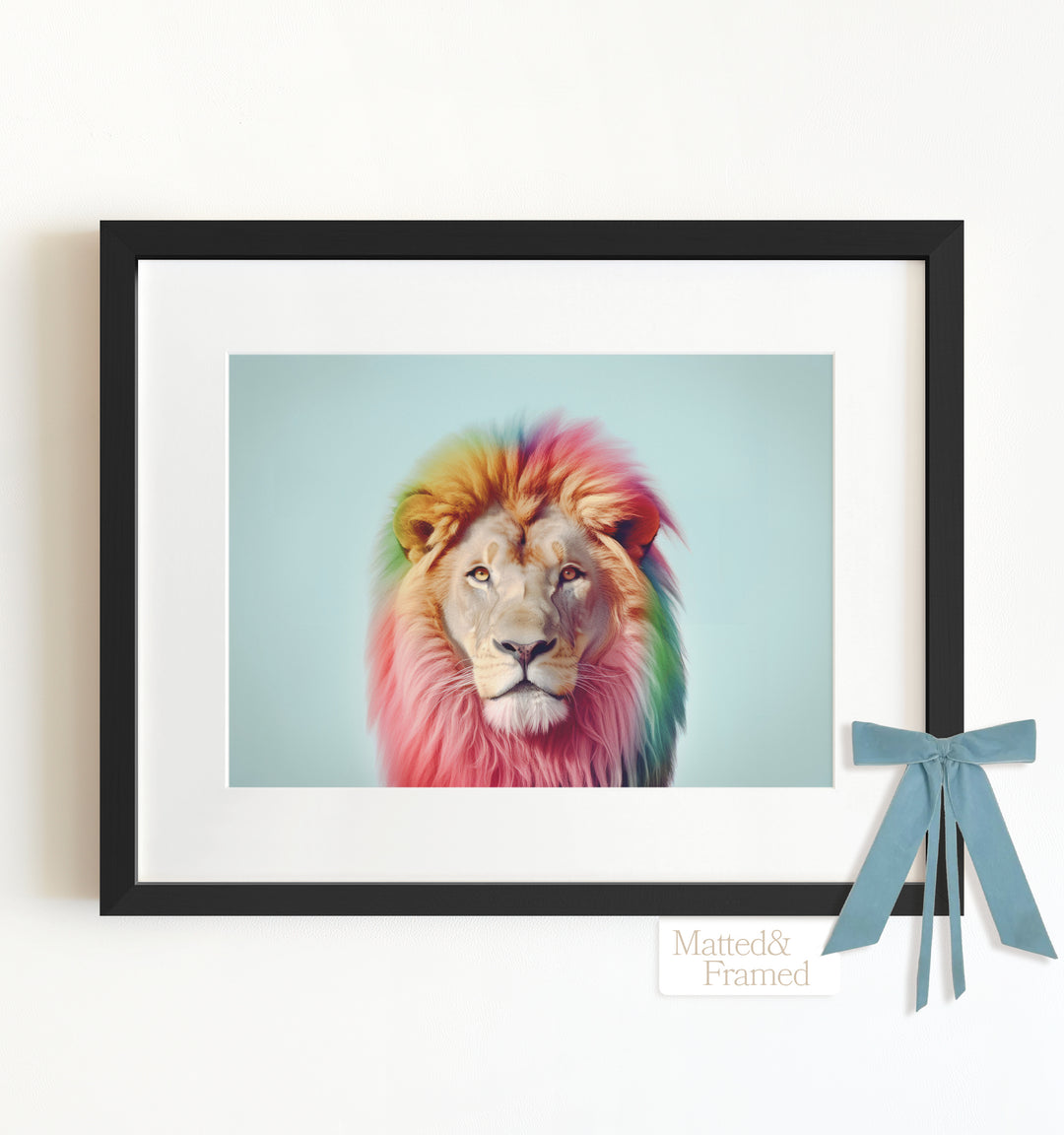 Rainbow Lion Framed Art