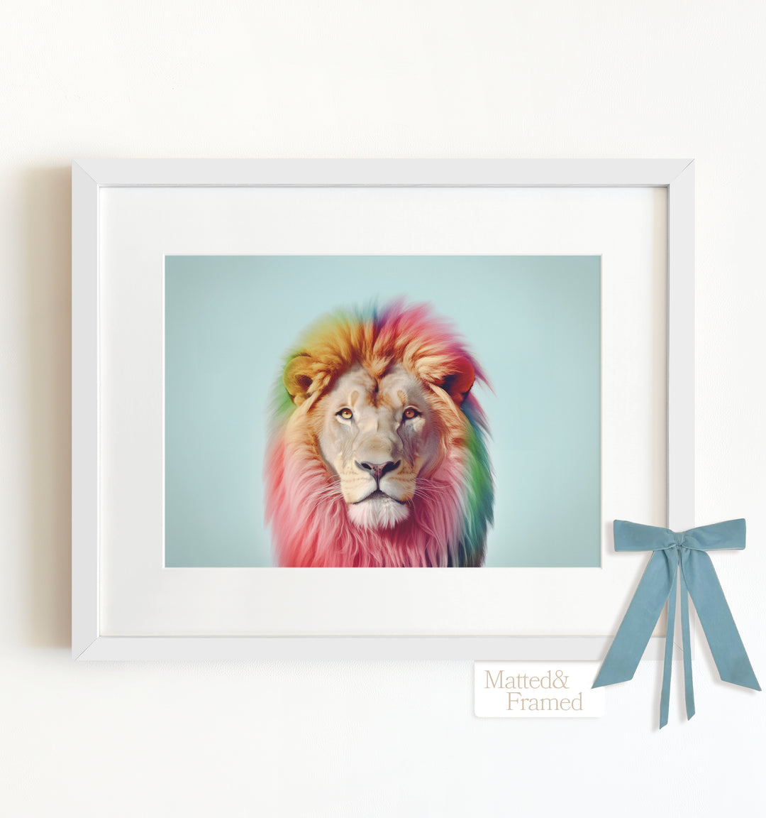 Rainbow Lion Framed Art