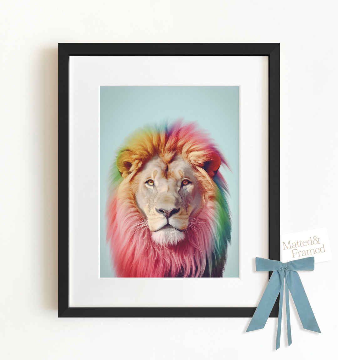 Rainbow Lion Framed Art