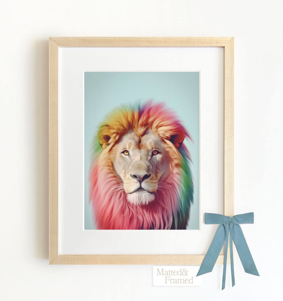 Rainbow Lion Framed Art