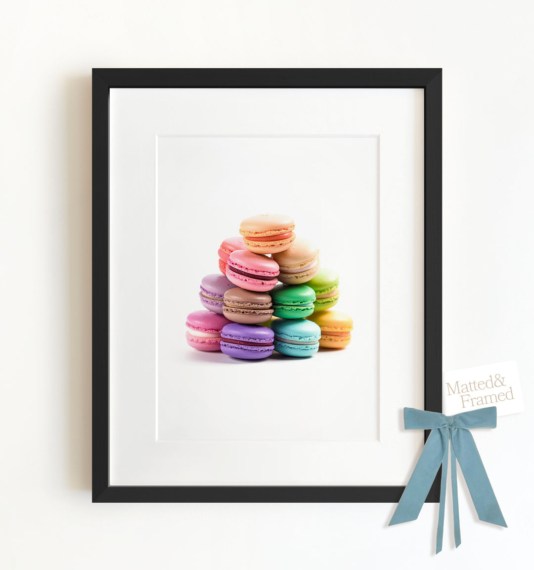 Rainbow Macarons Framed Art