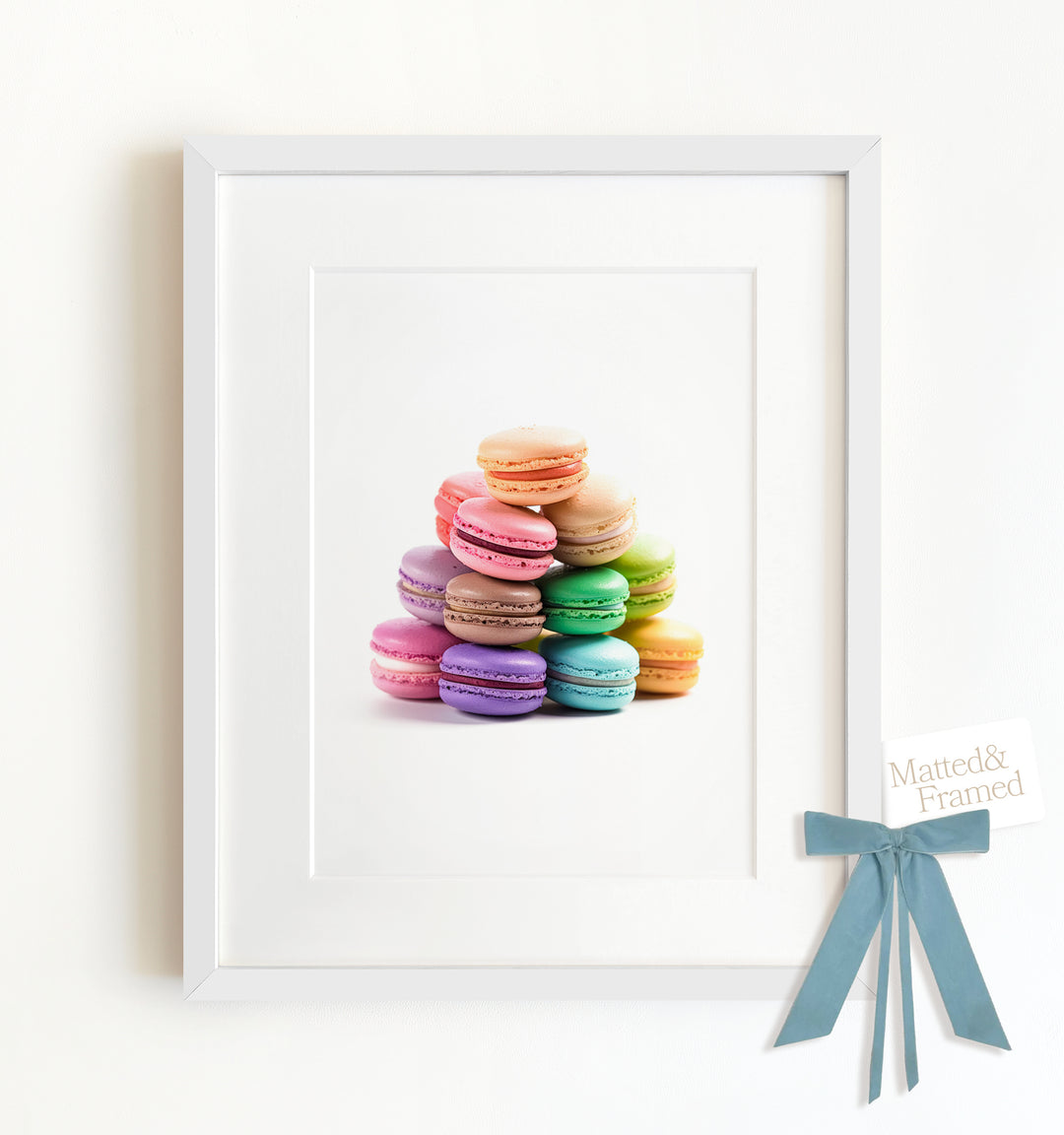 Rainbow Macarons Framed Art