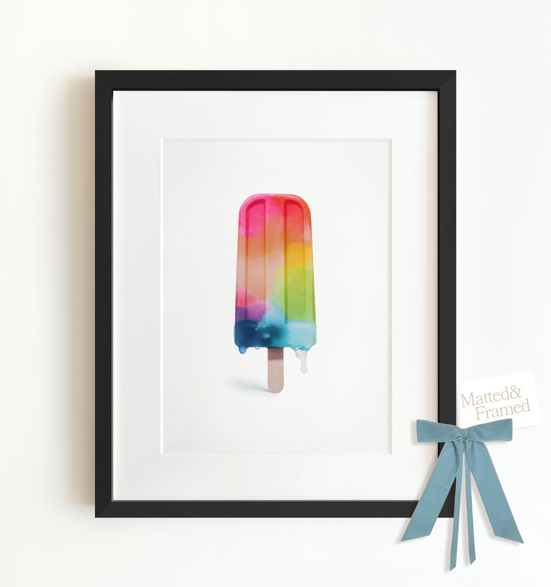 Rainbow Popsicle Framed Art