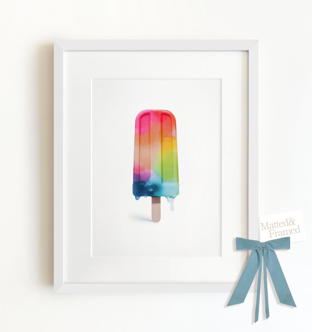 Rainbow Popsicle Framed Art